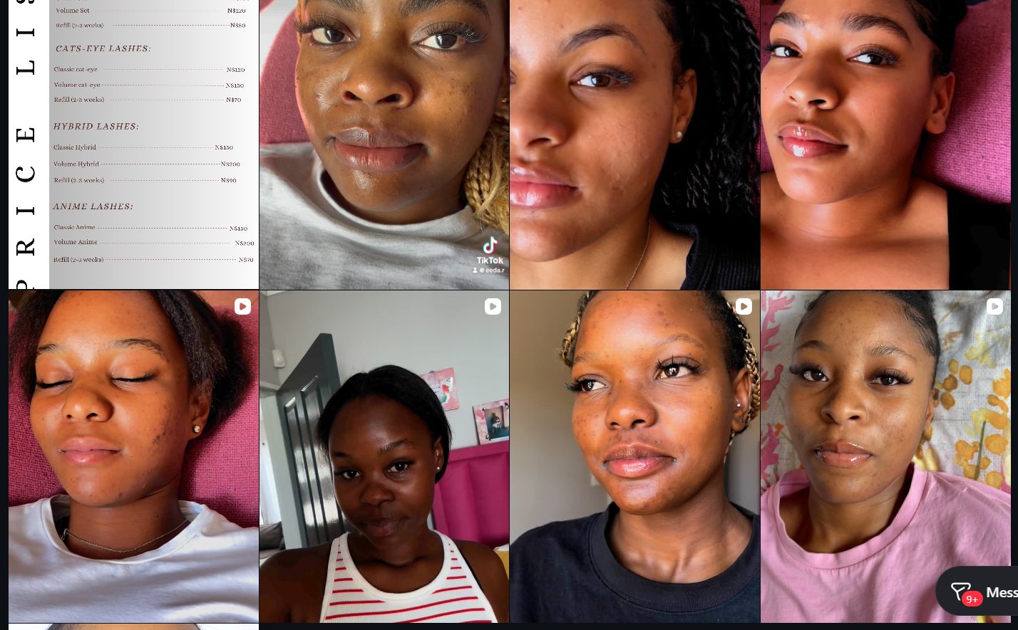 Lash client results collage
